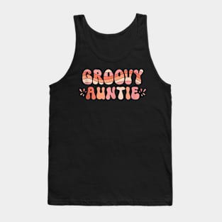 Groovy Auntie Matching Family 1St Birthday Party Tank Top